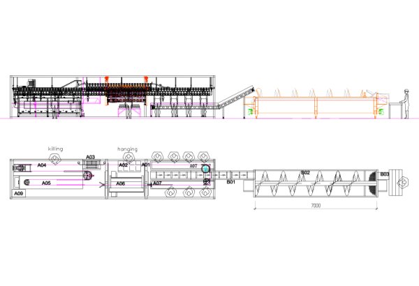 1000 BPH Automatic Chicken Slaughter Line